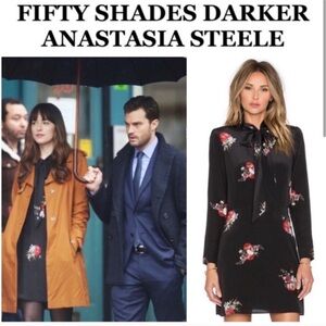 The Kooples Floral Tie Neck Dress